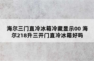 海尔三门直冷冰箱冷藏显示00 海尔218升三开门直冷冰箱好吗